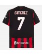 Billige AC Milan Santiago Gimenez #7 Hjemmedrakt 2025-26 Kortermet